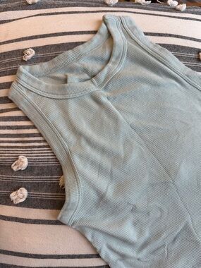 a new day Ribbed Tank Top in Light Sage